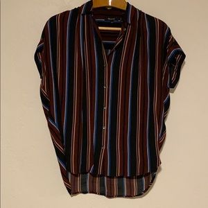 Madewell cap sleeve button top